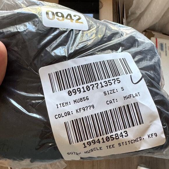 Madewell Sutro Muscle Tee WMNS S Side-Cinch Crew Neck Black Contrast Stitch Trim - Picture 8 of 8